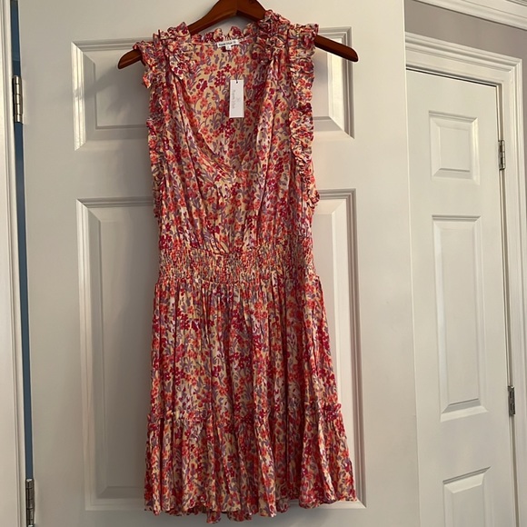 Poupette St Barth Triny Floral RuffleTrim Tassel Mini Flounce Dress - Picture 6 of 6